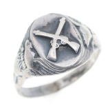 WWI US INFANTRY STERLING SILVER SIGNET RING