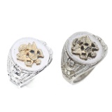 US ARMY STERLING SILVER SIGNET RINGS