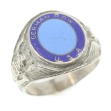 WWII US - GERMAN POW STERLING SILVER RING