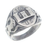 WWII US 102nd ENGINEERS STERLING SILVER RING