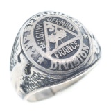 WWII US 3rd ARMORED DIVISION SPEARHEAD SILVER RING