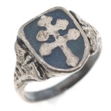 WWII US 79th INFANTRY DIVISION MEDIC SILVER RING