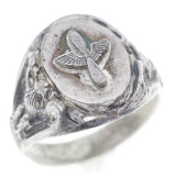 WWII US ARMY AIR CORPS STERLING SILVER SIGNET RING