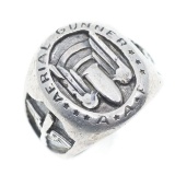 WWII US ARMY AIR FORCES AERIAL GUNNER SILVER RING