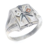 WWII US ARMY SIGNAL CORP SILVER SIGNET RING