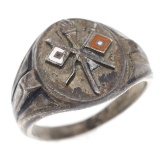 WWII US ARMY SIGNAL CORPS SILVER SIGNET RING