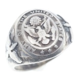 WWII US ARMY STERLING SILVER SIGNET RING