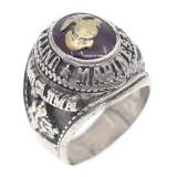 WWII US MARINES IWO JIMA SILVER SIGNET RING