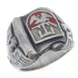 WWII US NAVAL AMPHIBIOUS FORCES SILVER SIGNET RING