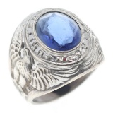 WWII US NAVY STERLING SILVER SIGNET RING