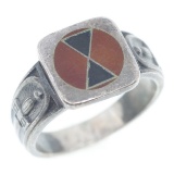 WWII - KOREA US 7th INFANTRY DIVISION SILVER RING