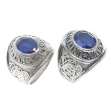 UNITED STATES NAVY SILVER SIGNET RINGS