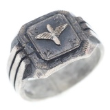 US ARMY AIR CORPS STERLING SILVER SIGNET RING