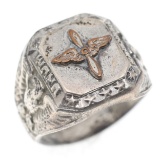 US ARMY AIR FORCE STERLING SILVER SIGNET RING