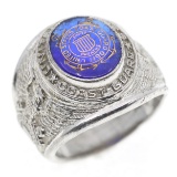 US COAST GUARD STERLING SILVER SIGNET RING