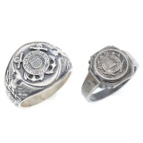 US COAST GUARD STERLING SILVER SIGNET RINGS