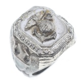 US MARINES STERLING SILVER SIGNET RING