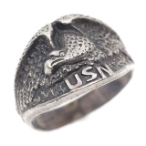 US NAVY EAGLE STERLING SILVER RING