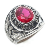 US ARMY FORT DIX STERLING SILVER SIGNET RING