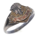 WWII CANADIAN WOMEN'S ARMY CORPS SILVER RING