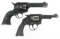 CAST METAL TOY REPLICA REVOLVERS - LOT OF TWO