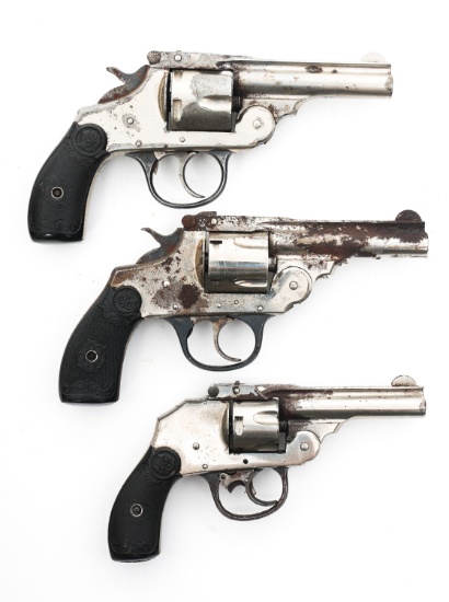 IVER JOHNSON TOP BREAK REVOLVERS LOT OF 3