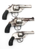 IVER JOHNSON TOP BREAK REVOLVERS LOT OF 3