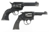 CAST METAL TOY REPLICA REVOLVERS - LOT OF TWO