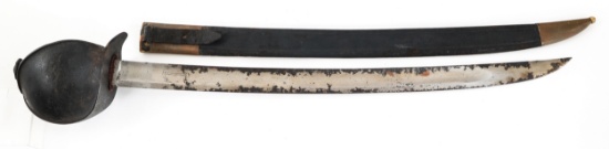 FRENCH M1833 NAVAL BOARDING CUTLASS & SCABBARD