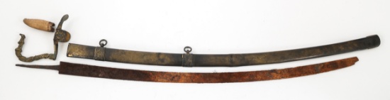 19th C. US OFFICER DRESS SWORD BLADE & PARTS