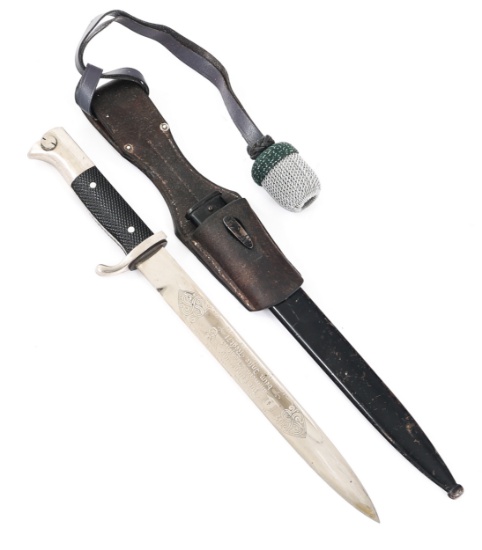 WWII GERMAN K98 ETCHED BLADE DRESS BAYONET