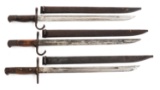 WWII IMPERIAL JAPANESE TYPE 30 BAYONETS LOT OF 3