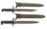 WWII US ARMY M1905E1 BAYONET & SCABBARD LOT OF 2