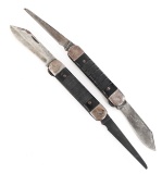 WWII US NAVY PILOT FOLDING SURVIVAL KNIFE LOT OF 2