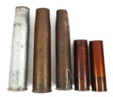 WWII - COLD WAR US & UK ARTILLERY SHELL CASINGS