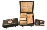 WWII US ARMY MED DEPT VEHICLE FIRST AID BOX LOT