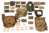 WWII US ARMY MEDIC BAG & POUCH LOT