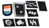 WWII GERMAN WAFFEN-SS COLLAR TAB LOT OF 8