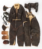 WWII USAAF FLIGHT SUIT & GEAR LOT OF 10