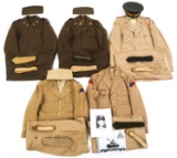 WWII - COLD WAR US ARMY SERVICE UNIFORM LOT