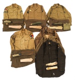 WWII US ARMY ENLISTED / NCO SERVICE UNIFORM LOT
