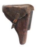 WWII GERMAN P08 LUGER PISTOL LEATHER HOLSTER