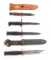 WWII - COLD WAR US BAYONET & KNIFE LOT OF 4