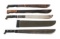 WWII - VIETNAM WAR US ARMY MACHETE LOT OF 4