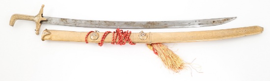 18th C. INDO - PERSIAN SHAMSHIR WITH GILDED HILT