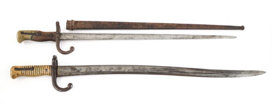 FRENCH M1866 & M1874 BAYONET LOT OF 2