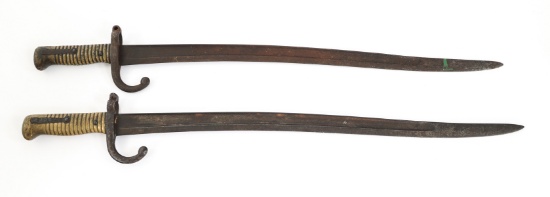 FRENCH M1866 CHASSEPOT SWORD BAYONET LOT OF 2