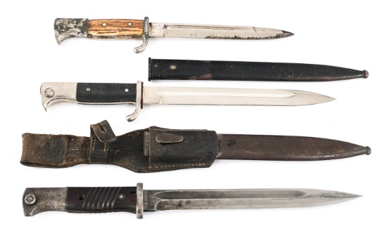 LATE 19th C. K98 DRESS & COMBAT BAYONETS LOT OF 3