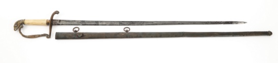 19th C. US ARMY INFANTRY OFFICER EAGLE HEAD SWORD