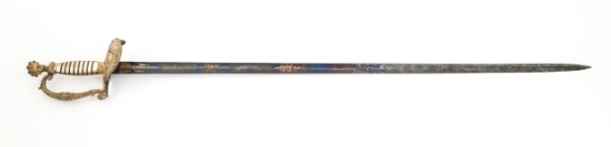 19th C. US MILITIA OFFICERS SWORD INDIAN PRINCESS
